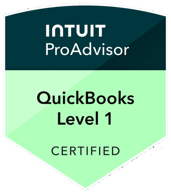 QuickBooks Online Certified Level 1 badge